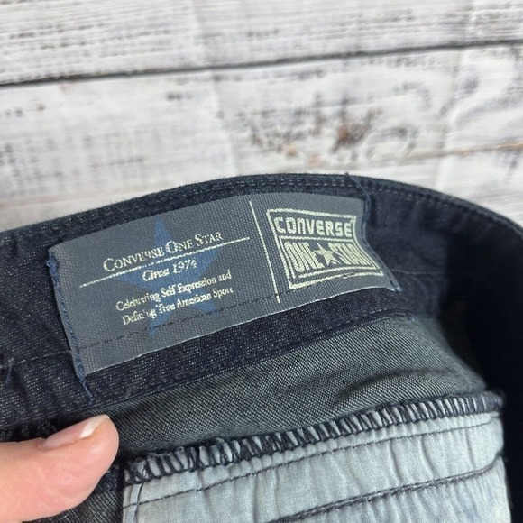 Converse One Star Skirt size 28 Denim Jean Straight Knee Casual Stretch Slim - Picture 11 of 11